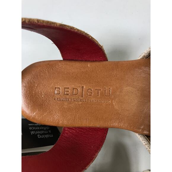 New BEDSTU Brisa Sandals Leather Platform Almond Ankle Strap Shoe Handmade 8 - Picture 5 of 14